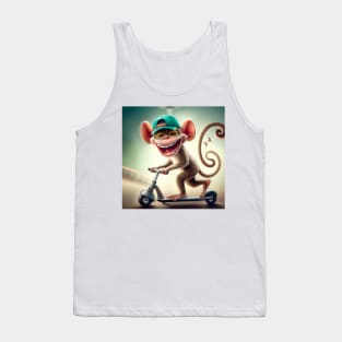 Cheeky Monkey on Kick Scooter Tank Top